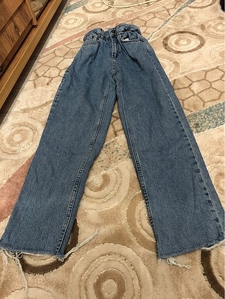 Straight fit beli lastik detaylı