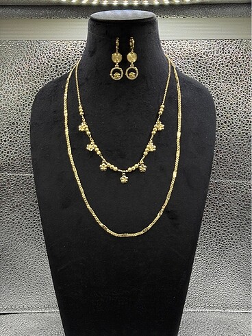 Zerra Bella Kuyumcu Model Altın Renginde 3Lü Set