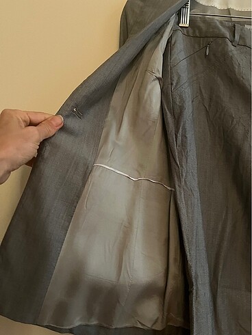 xs Beden gri Renk Beymen blazer Ceket Pantolon Takim XS