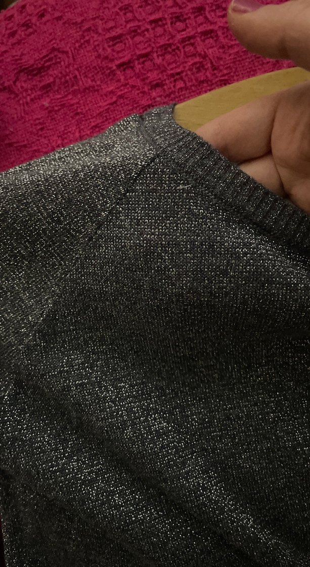 Gri Kadın Uzun Kollu Kazak simli - Görsel 5