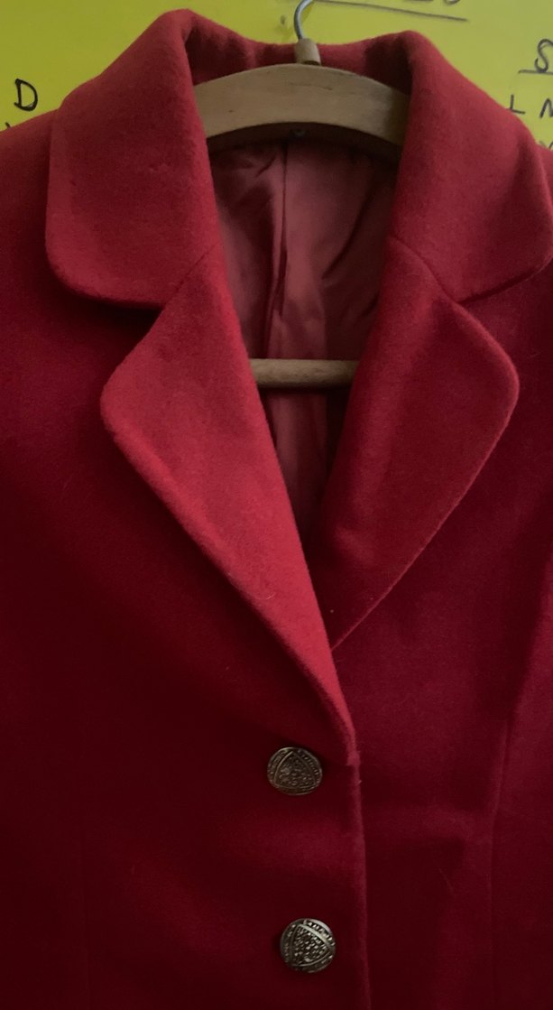 Kırmızı Kadın kaşe Blazer Ceket - Görsel 2