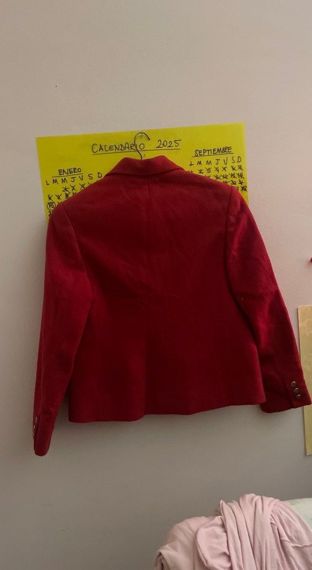 Kırmızı Kadın kaşe Blazer Ceket - Görsel 3