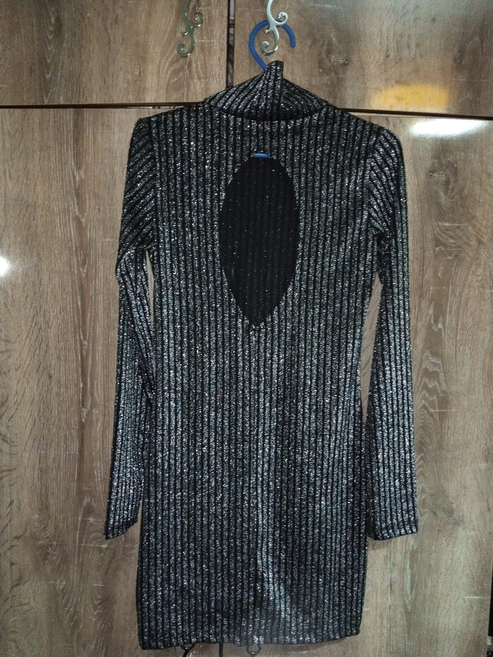 Uzun Kollu Mini Elbise - Görsel 2