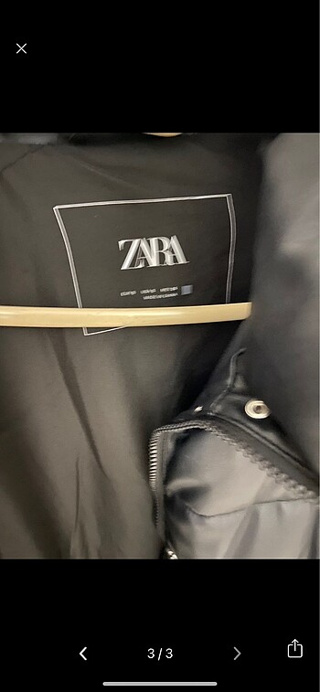 s Beden Zara siyah şişme mont