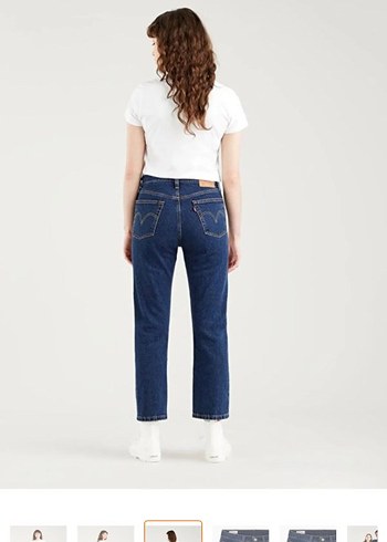 Levis Levis 501 Crop Straight Fit Yüksel Bel Koyu Indigo Kot Pantolon