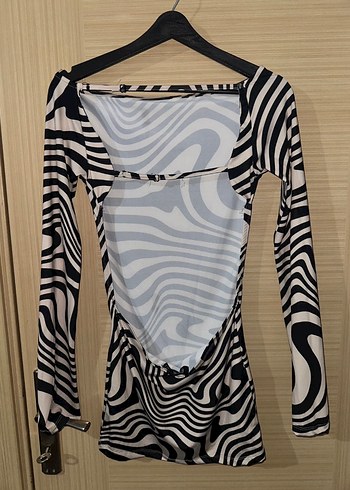 Trendyol & Milla Kadın Zebra Desenli Mini Elbise