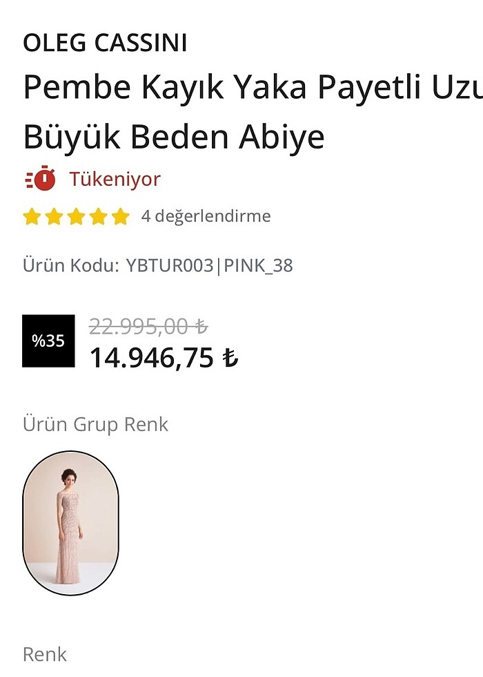 Oleg Cassini nişan uzun abiye - Görsel 3