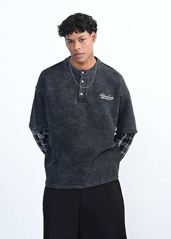 Oversize Eskitme Sweatshirt (Sıfır/Etiketli) - Görsel 2