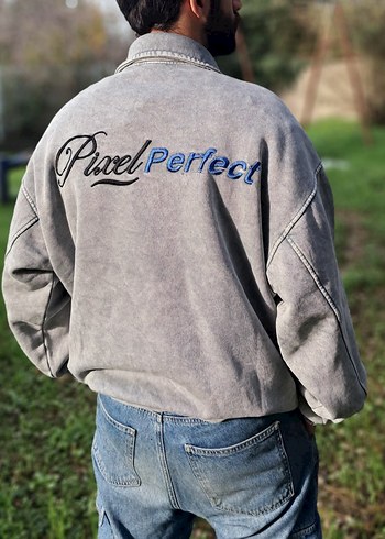 Oversize Yıkamalı Gri Sweatshirt (Sıfır/Etiketli) - Görsel 4