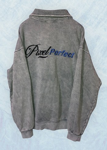 Oversize Yıkamalı Gri Sweatshirt (Sıfır/Etiketli) - Görsel 2