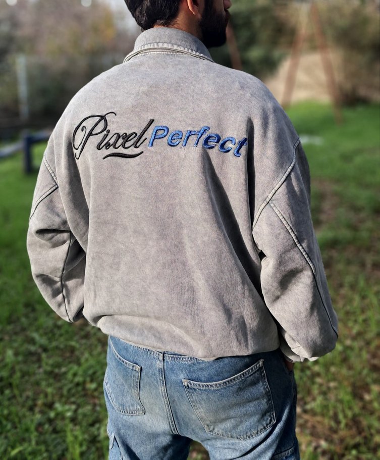 Oversize Yıkamalı Gri Sweatshirt (Sıfır/Etiketli) - Görsel 4