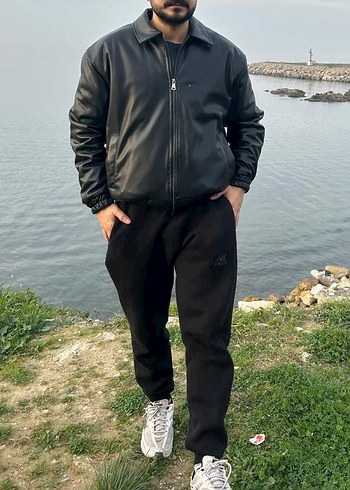 Siyah Deri Ceket (Sıfır/Etiketli) - Görsel 5