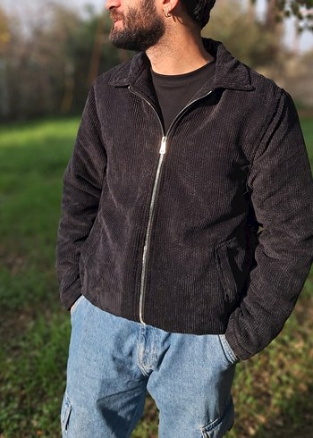 Siyah Fitilli Kadife Ceket (Sıfır/Etiketli) - Görsel 2