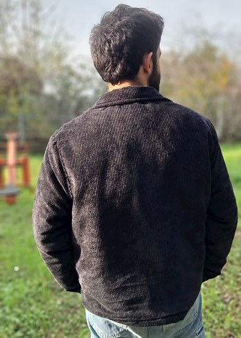 Siyah Fitilli Kadife Ceket (Sıfır/Etiketli) - Görsel 3