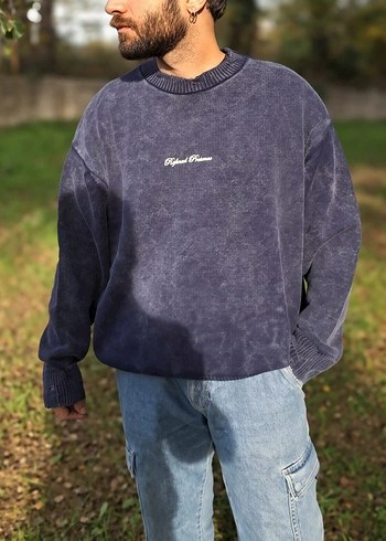 Vintage Görünümlü Oversize Kazak/Sweatshirt (Sıfır/Etiketli) - Görsel 3
