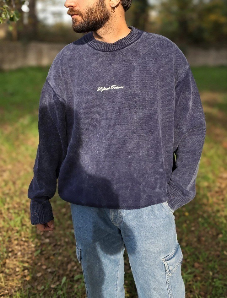 Vintage Görünümlü Oversize Kazak/Sweatshirt (Sıfır/Etiketli) - Görsel 3