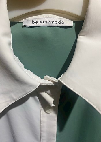 Kadın Bej Renkli Düğmeli Mini Gömlek - Görsel 6