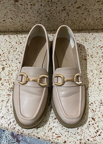 Bej Kadın Deri Tokalı Loafer - Görsel 7