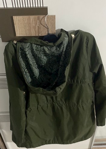 Kadın Yeşil Fermuarlı Midi yağmurluk - Görsel 3