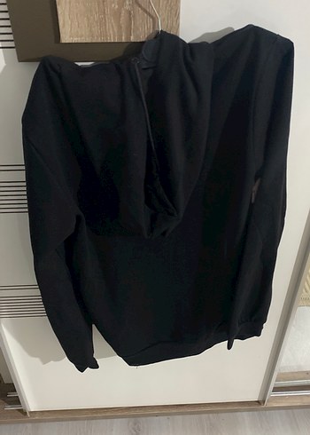 Gri Şeritli Siyah erkek Sweatshirt - Görsel 2