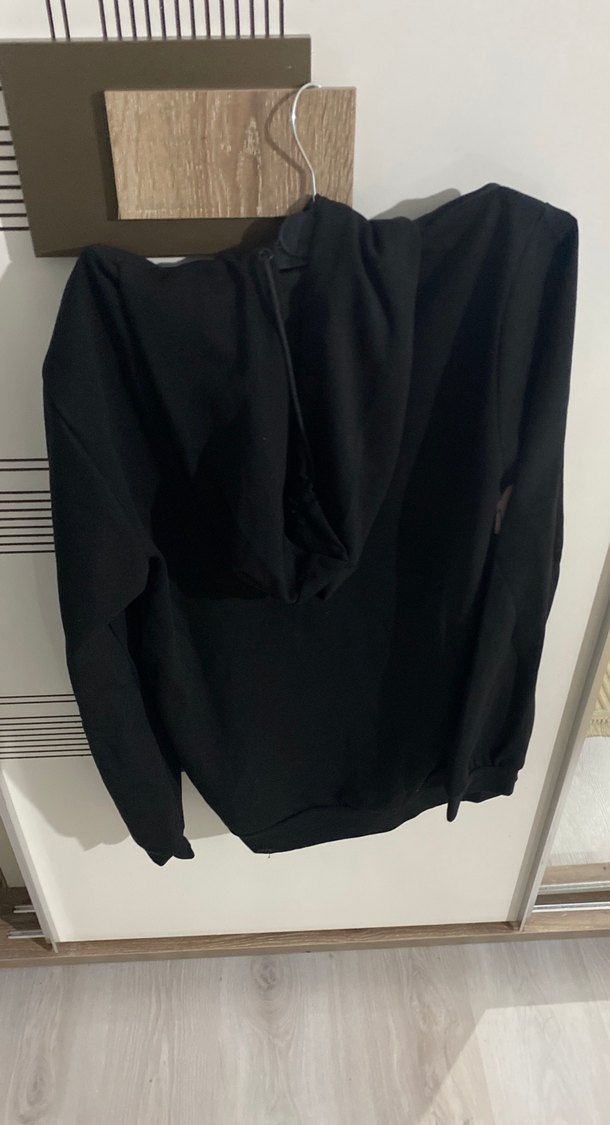 Gri Şeritli Siyah erkek Sweatshirt - Görsel 2