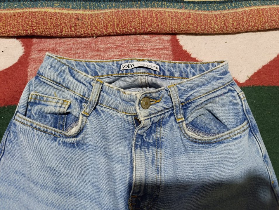 Kadın Açık Mavi Bağcıklı Regular Fit Denim Jean - Görsel 4