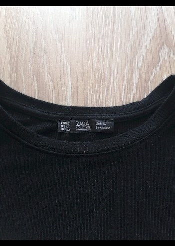 Zara Zara Siyah Crop Tişört