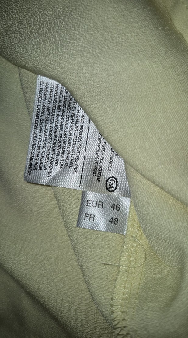 Sarı V Yaka Fırfırlı Bluz(Almanyadan) - Görsel 4