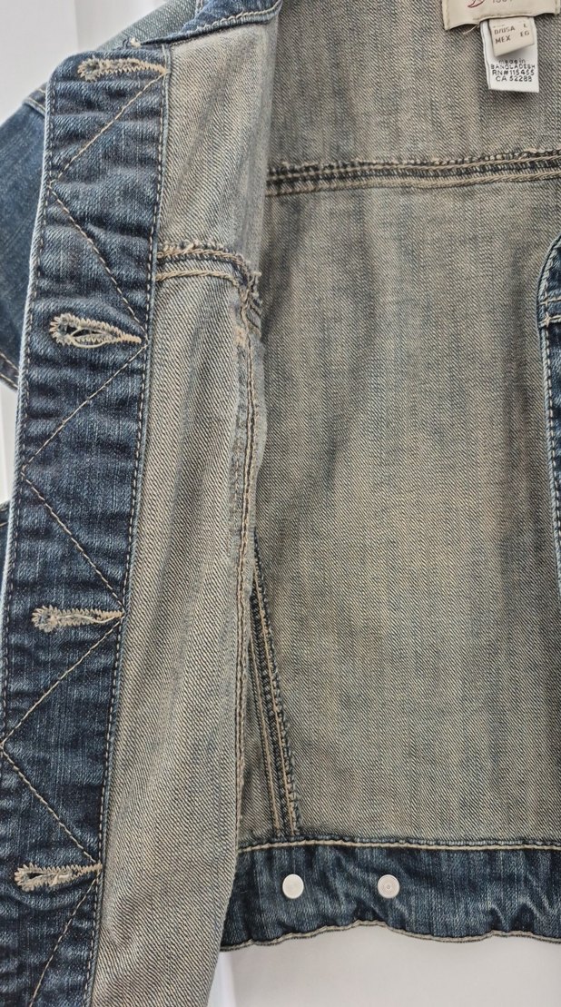 Kısa Kollu Kadın Kot Ceket - Görsel 3