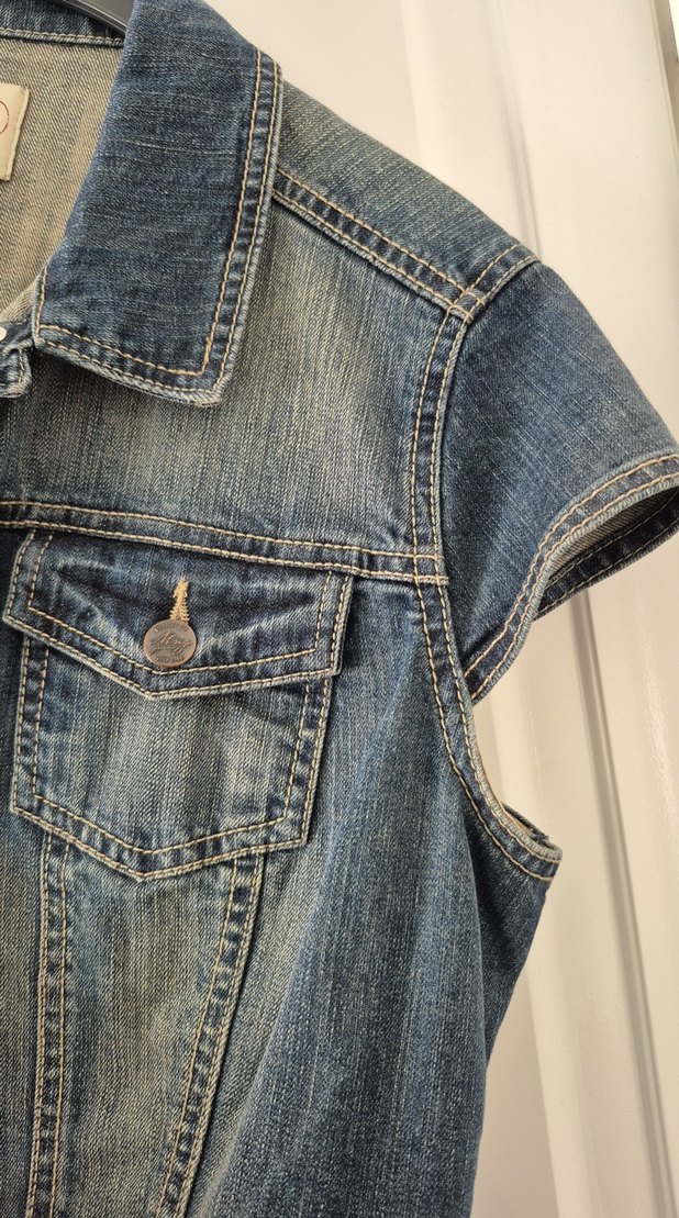 Kısa Kollu Kadın Kot Ceket - Görsel 5