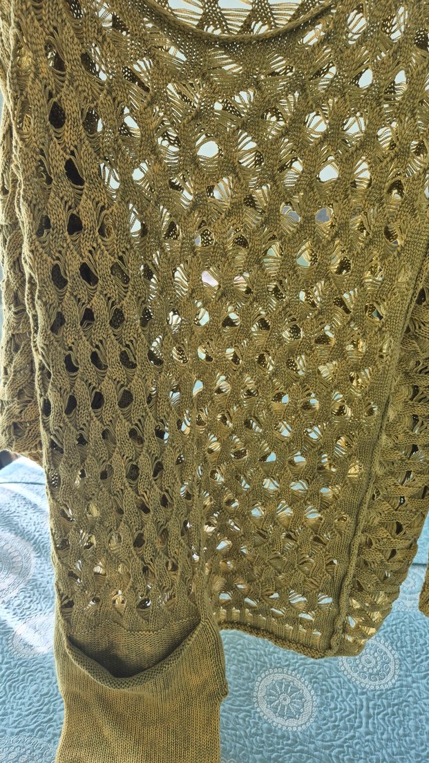 Hardal/Zeytin yeşili karışık Örgü Kadın Kazak - Görsel 2