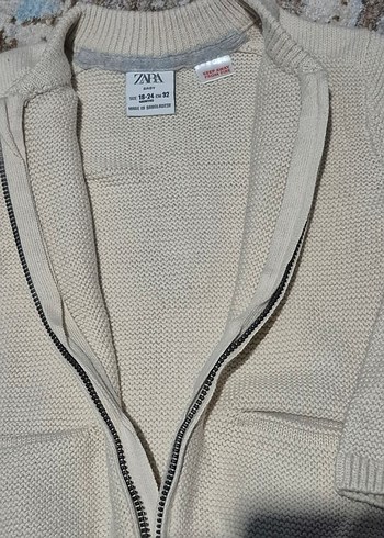 Bej Bebek Örgü Hırka - Görsel 3