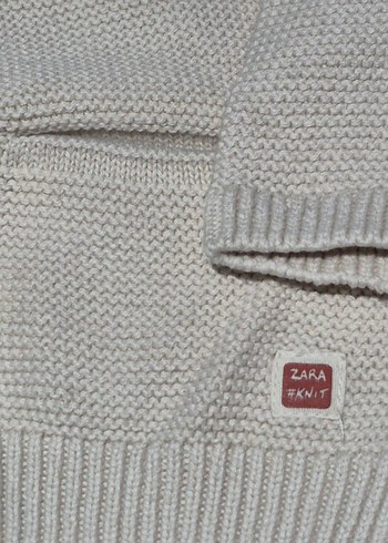 Bej Bebek Örgü Hırka - Görsel 4