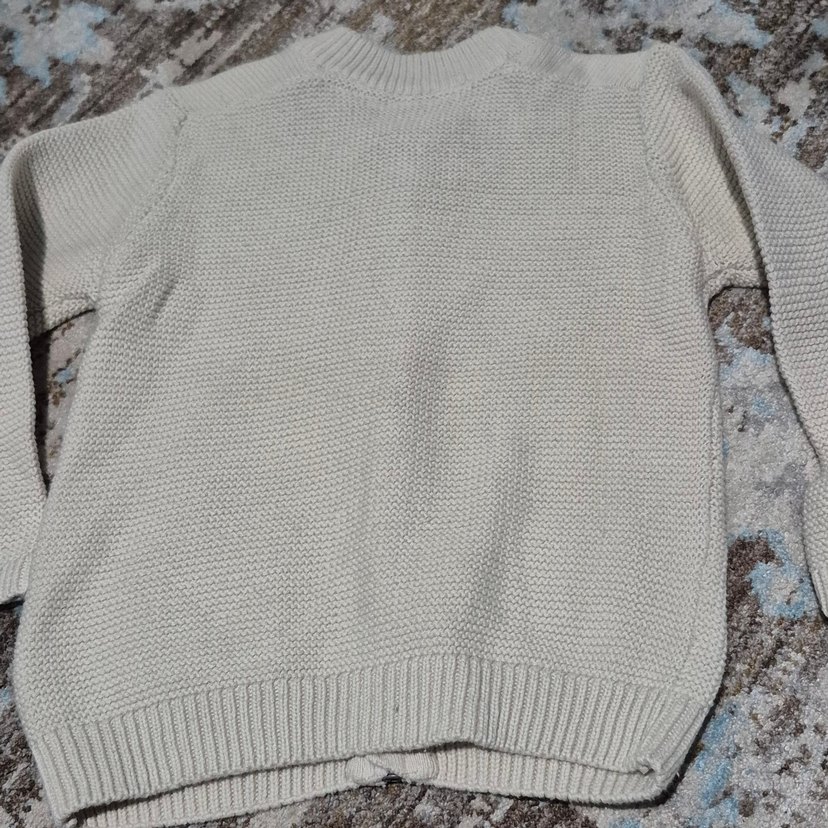 Bej Bebek Örgü Hırka - Görsel 2