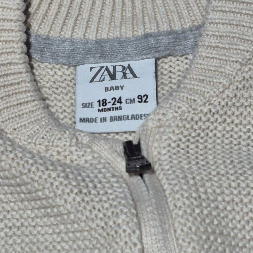 Bej Bebek Örgü Hırka - Görsel 5