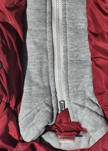 Kürk Detaylı Kırmızı Erkek Bebek Mont - Görsel 4