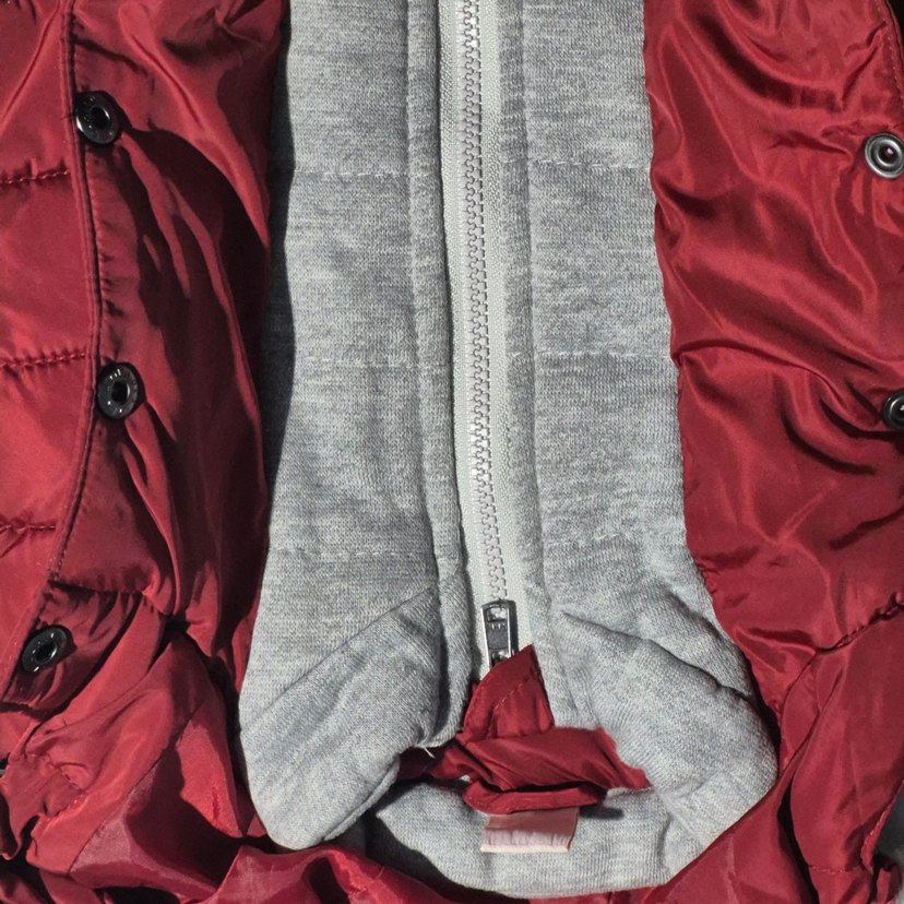 Kürk Detaylı Kırmızı Erkek Bebek Mont - Görsel 4