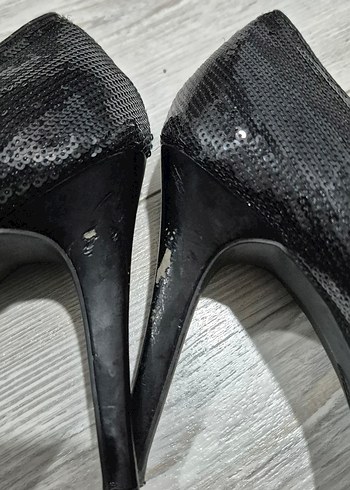 Siyah Parlak Stiletto Topuklu Kadın Ayakkabı - Görsel 5