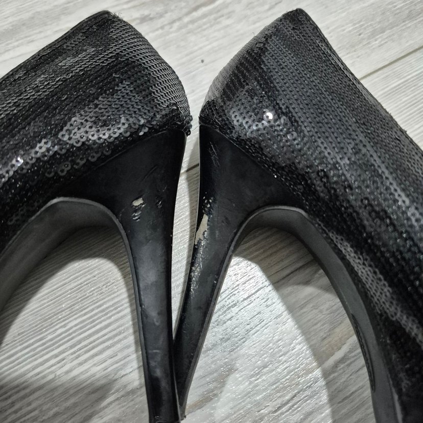 Siyah Parlak Stiletto Topuklu Kadın Ayakkabı - Görsel 5