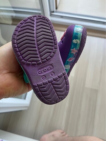 20 Beden mor Renk CROCS ÇOCUK TERLİK DENİZ KIZI ORJİNAL C5 20 21 NUMARA