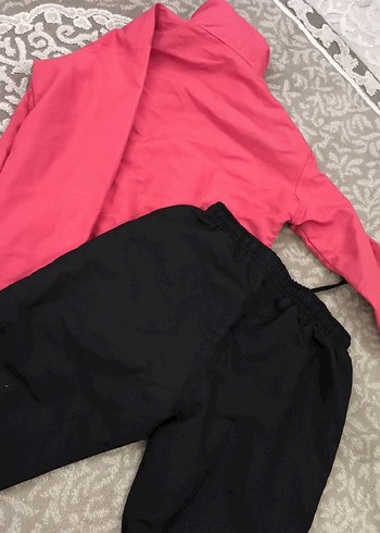 s Beden Fermuarlı Pembe çocuk Eşofman Takımı 8-9 yaş