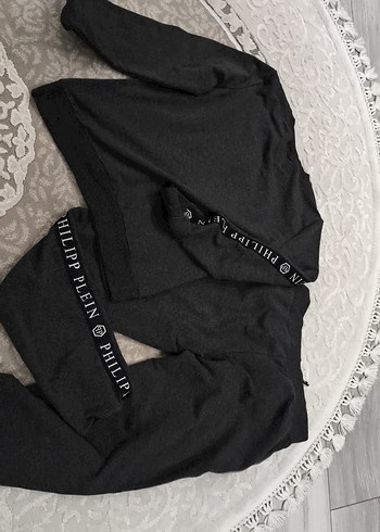 Philipp Plein Kız Çocuk veya kadın Payetli Siyah Eşofman Takımı - m beden
