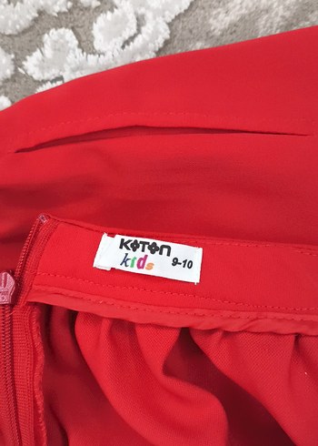 9 Yaş Beden Kırmızı kız çocuk Mini Etek