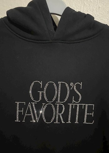 Diğer Trendiz taş baskılı siyah sweatshirt
