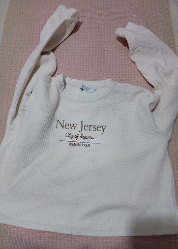 Baskılı Beyaz kız çocuk crop - Görsel 2