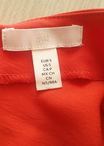 H&M turuncu tek kol elbise