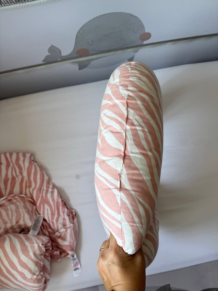 Pembe Zebra Desenli Hamile ve Emzirme Yastığı - Görsel 4