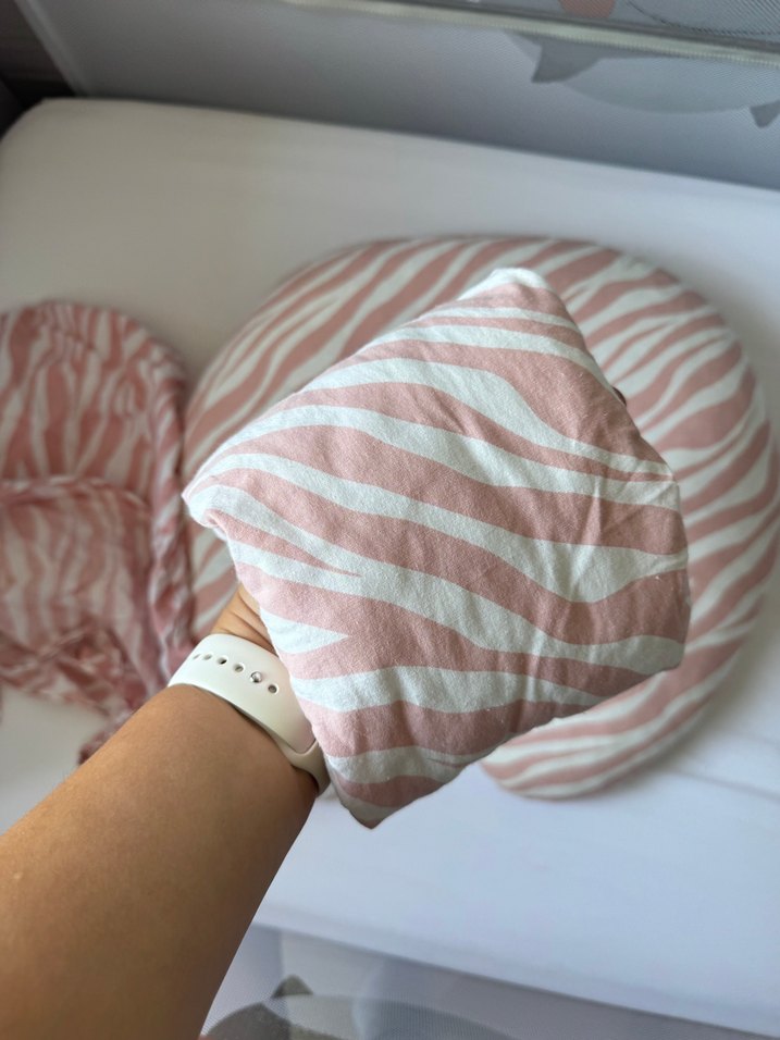 Pembe Zebra Desenli Hamile ve Emzirme Yastığı - Görsel 3