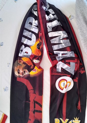 Baskılı Kırmızı Uzun Erkek Atkı