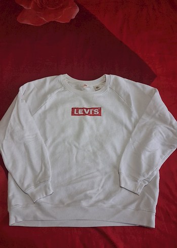 Levis Levi S Beyaz Bisiklet Yaka Sweatshirt